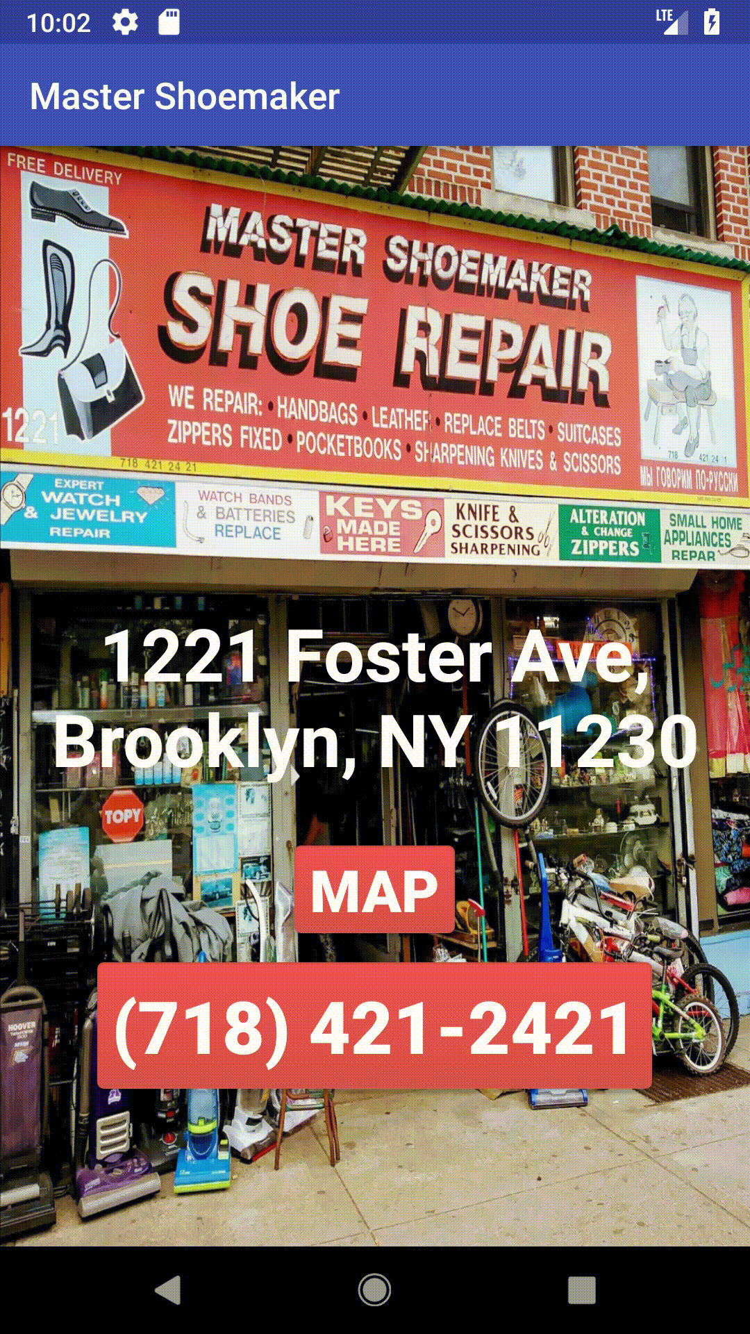 Master Shoemaker Business Card App